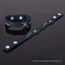 Werbe-Mode benutzerdefinierte Charme Armbänder Silikon Stecker Armband und Wristband